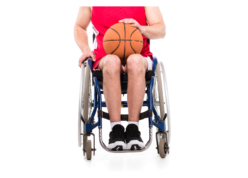 Sportowiec na wózku inwalidzkim