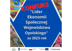 Konkurs "Lider Ekonomii Społecznej Województwa Opolskiego" za 2023 rok